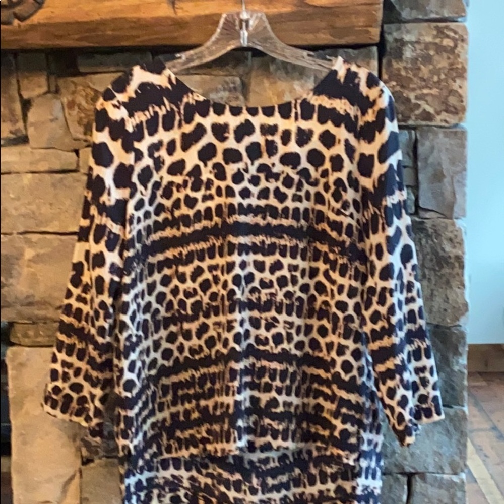 Anthropologie abstract blouse